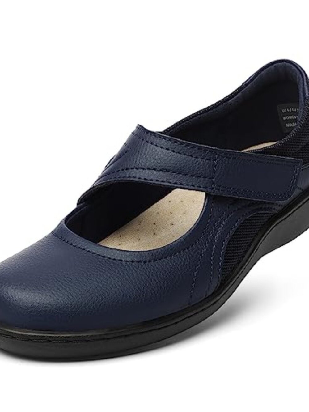 Women's Mary Jane Flats Leather Slip On Comfortable Walking Shoes Cute